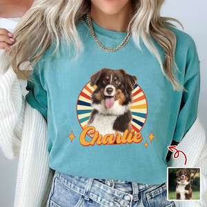 Custom Cute Dog Photo Retro Comfort Shirt For Dog Lovers LM32 895643