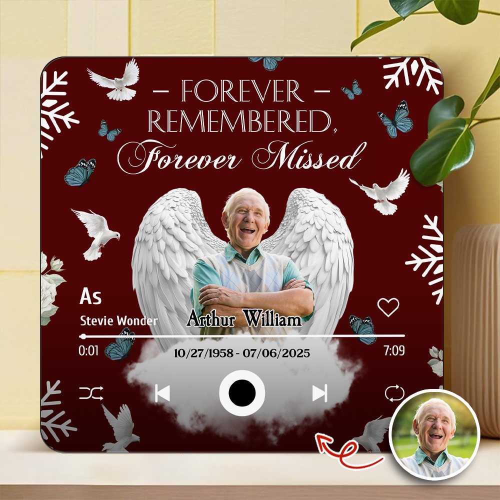Custom Photo Gone But Never Forgotten Memorial Music Fridge Magnet TH10 894229