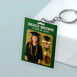 Custom Photo 3D Graduation Action Figure Acrylic Keychain HO82 893904