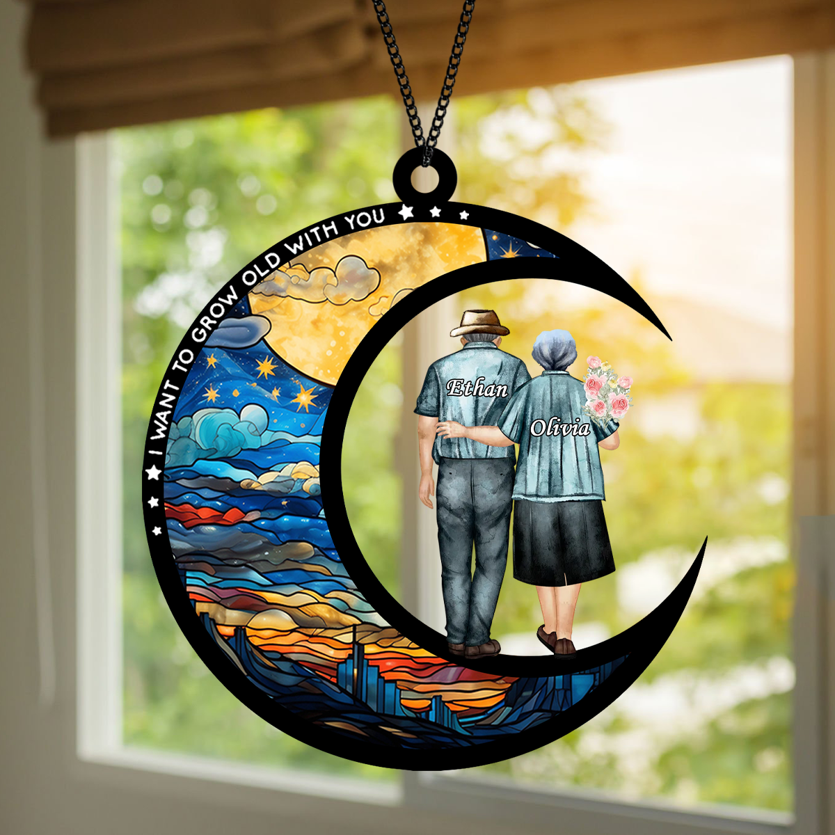 I Want To Grow Old With You – Personalized Suncatcher CH07 896490