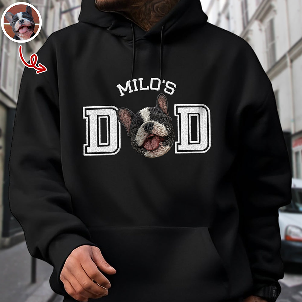 Custom Photo Dog Cat Dad Embroidered Shirt - Personalized Father’s Day Gift CH07 911486
