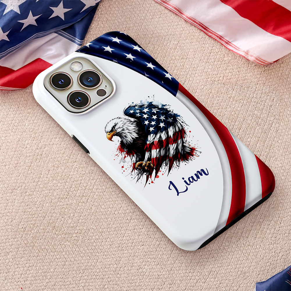 Custom Name American Pride Patriotic Eagle Phone Case HA75 921168