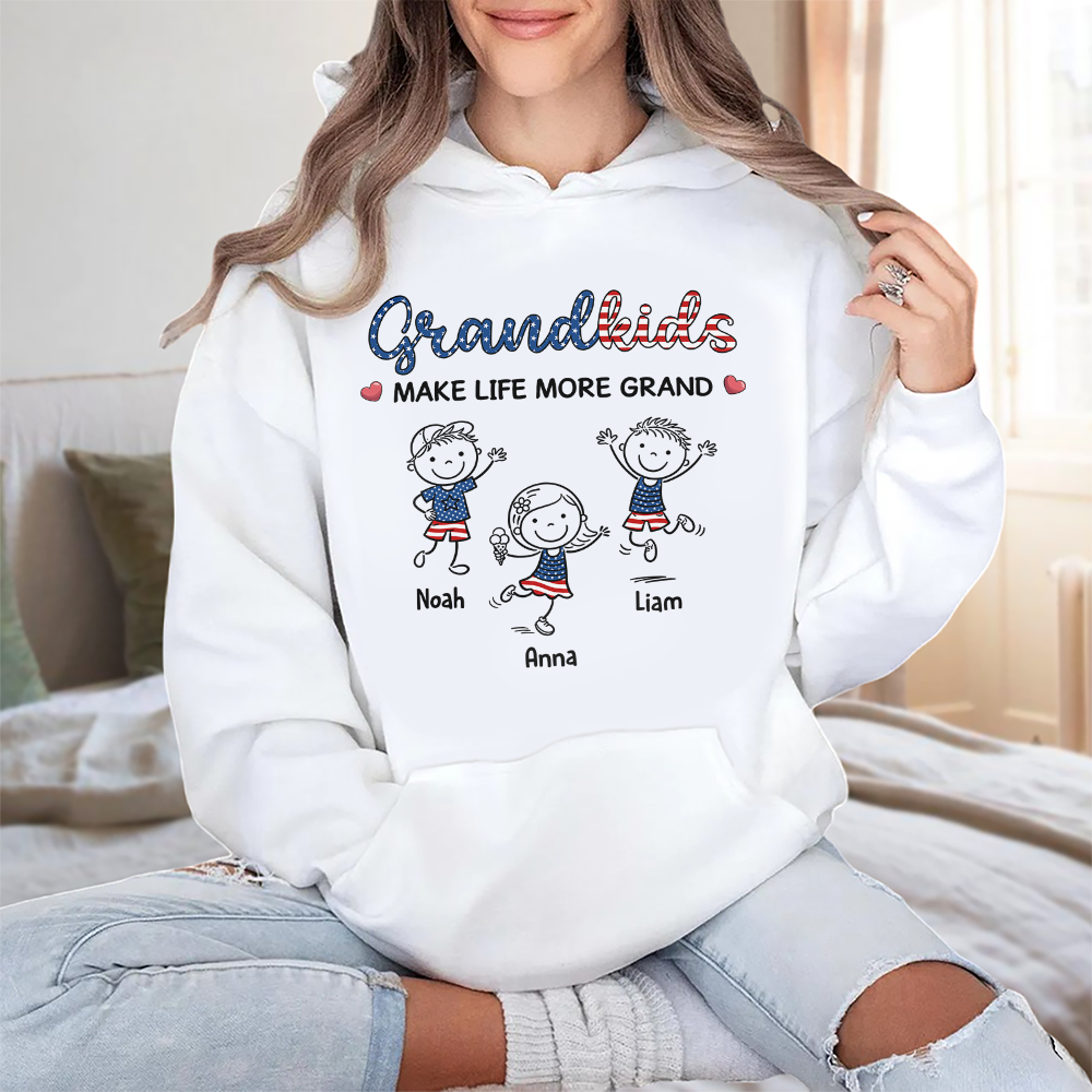 Personalized Grandkids Make Life More Grand White Shirt HA75 920390