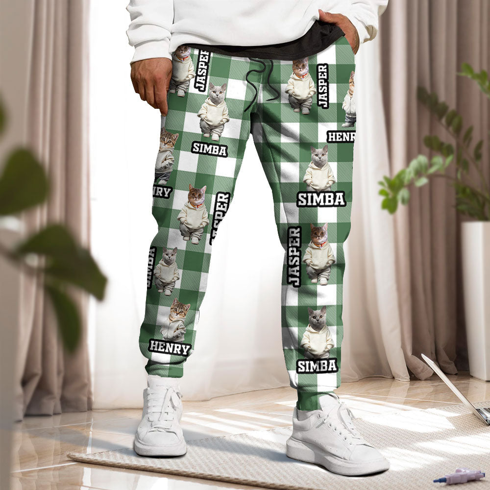 Custom Photo Cool Cat Christmas Sweatpants HA75 892924