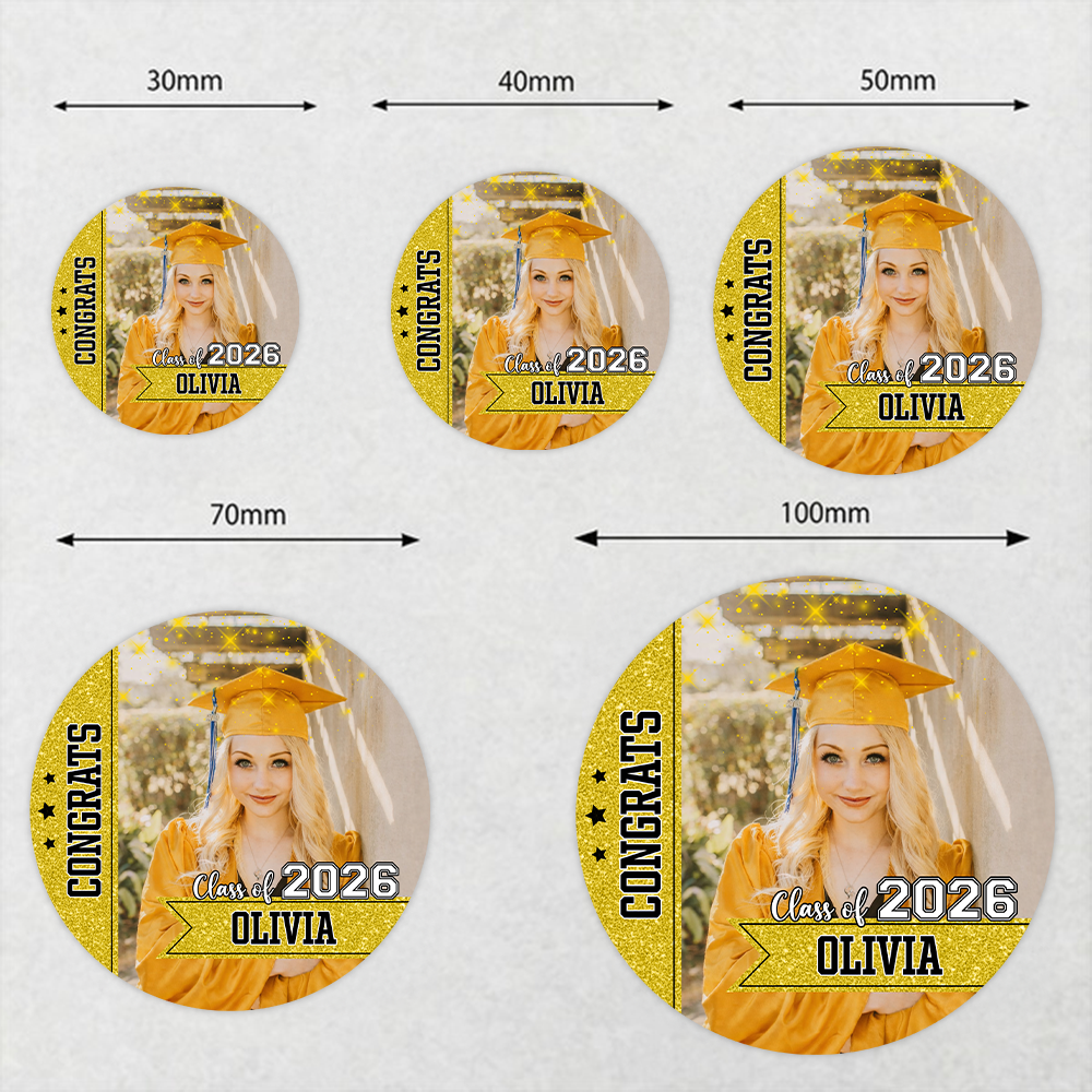 Custom Photo Congrats 2026 Graduation Roll Sticker HA75 920444