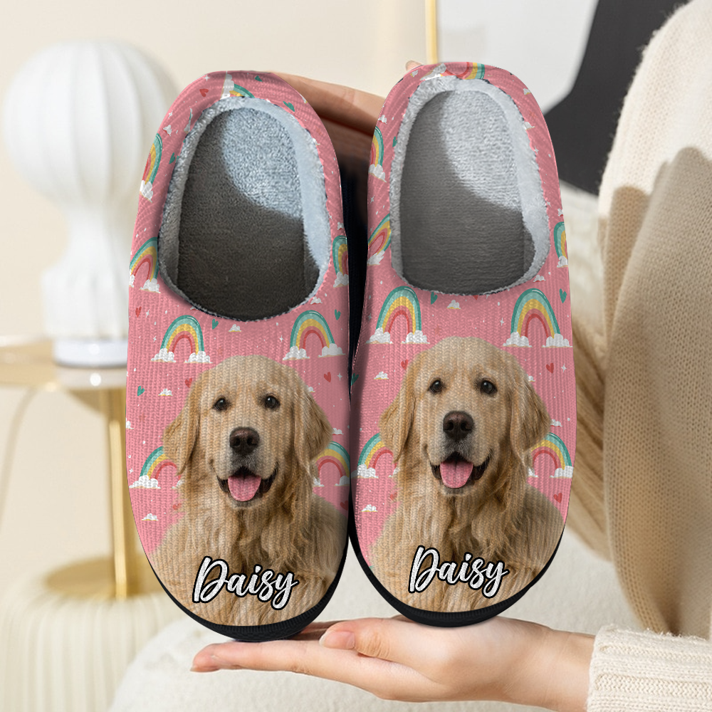 Custom Cute Dog Photo Slipper Gift For Dog Lovers CH07 896340
