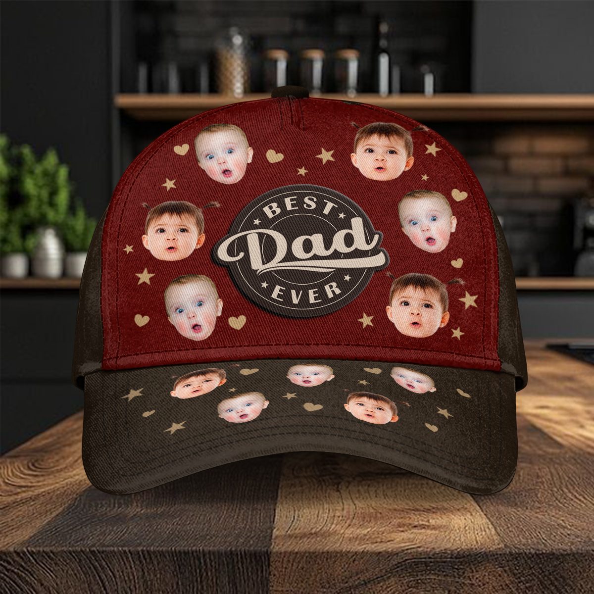 Custom Photo Funny Kid Faces Best Dad Ever - Personalized Photo Classic Cap TH10 892667