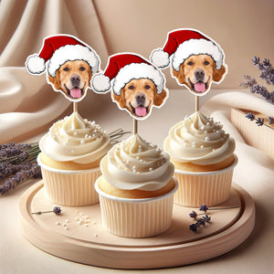 Custom Photo Cute Dog Cupcake Topper Christmas Gift For Dog Lovers TH10 894753