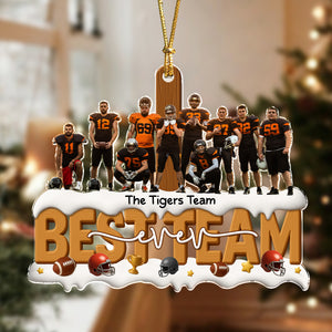 Custom Photo The Best Football Team Ever Personalized Acrylic Ornament LM32 895993