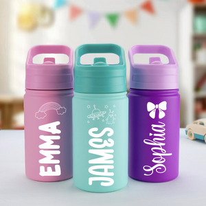 Personalized Adorable Icon With Name Kid Insulated Water Bottle With Straw LM32 893719