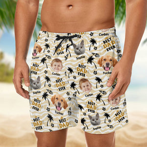 Custom Photo Stick Figures Best Dad Grandpa Ever Beach Short LM32 893713