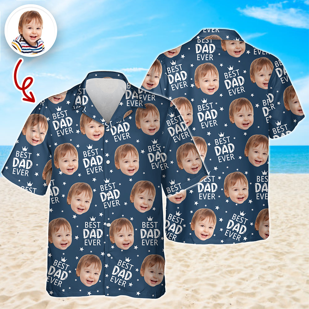 Custom Face Best Dad Ever Hawaiian Shirt Father's Day Gift CH07 911558