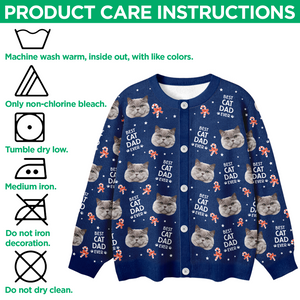 Custom Photo Best Pet Dad Mom Ever - Personalized Ugly Cardigan LM32 897261