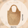 Custom Initials Beach Straw Bag - Summer Gift For Women, Mother's Day, Wife, Girlfriend HO82 902040