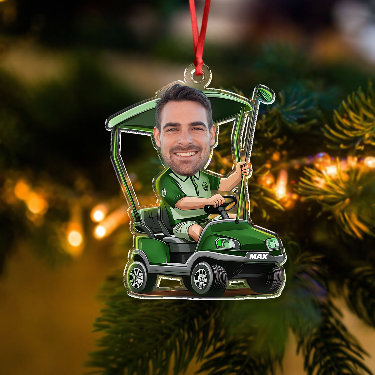 Custom Photo Golfer Christmas Acrylic Ornament For Golf Loving LM32 893835