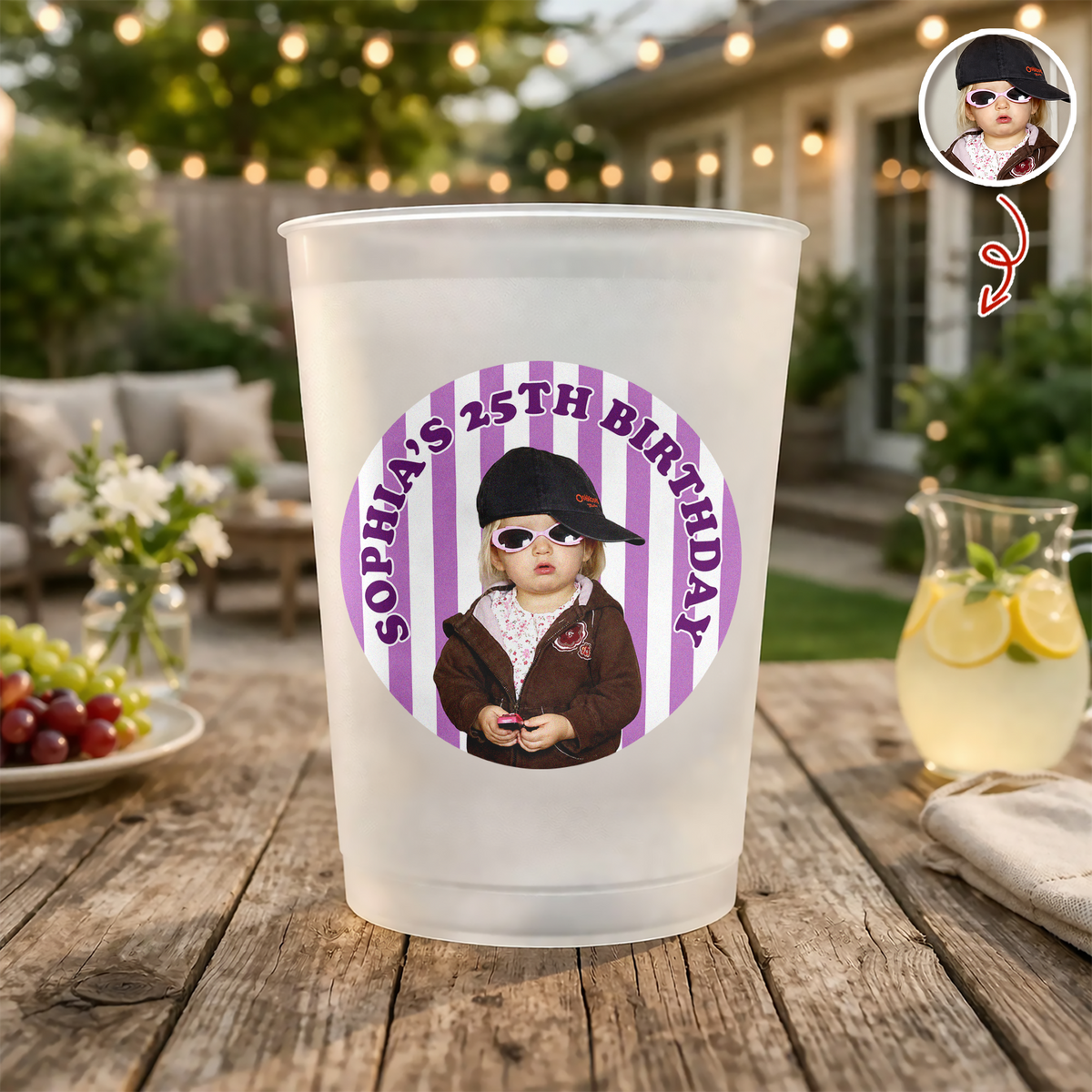 Custom Photo Birthday Party Cup - Personalized Birthday Party Decoration HA75 921768