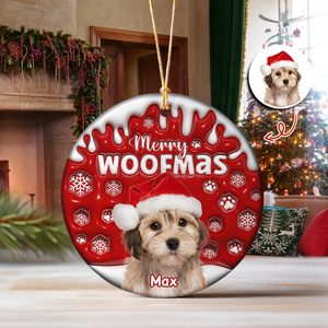 Custom Dog Cat Photo Christmas - Personalized Ceramic Ornament TH10 894383