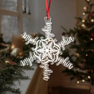 Custom Name Snowflake Acrylic Ornament Christmas Gift For Family CH07 899040