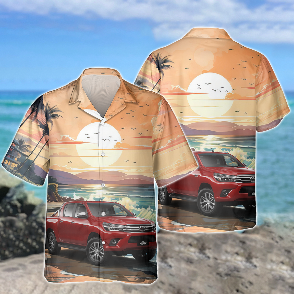 Custom Photo Sunset Hawaii Shirt For Car Lover TH10 892633