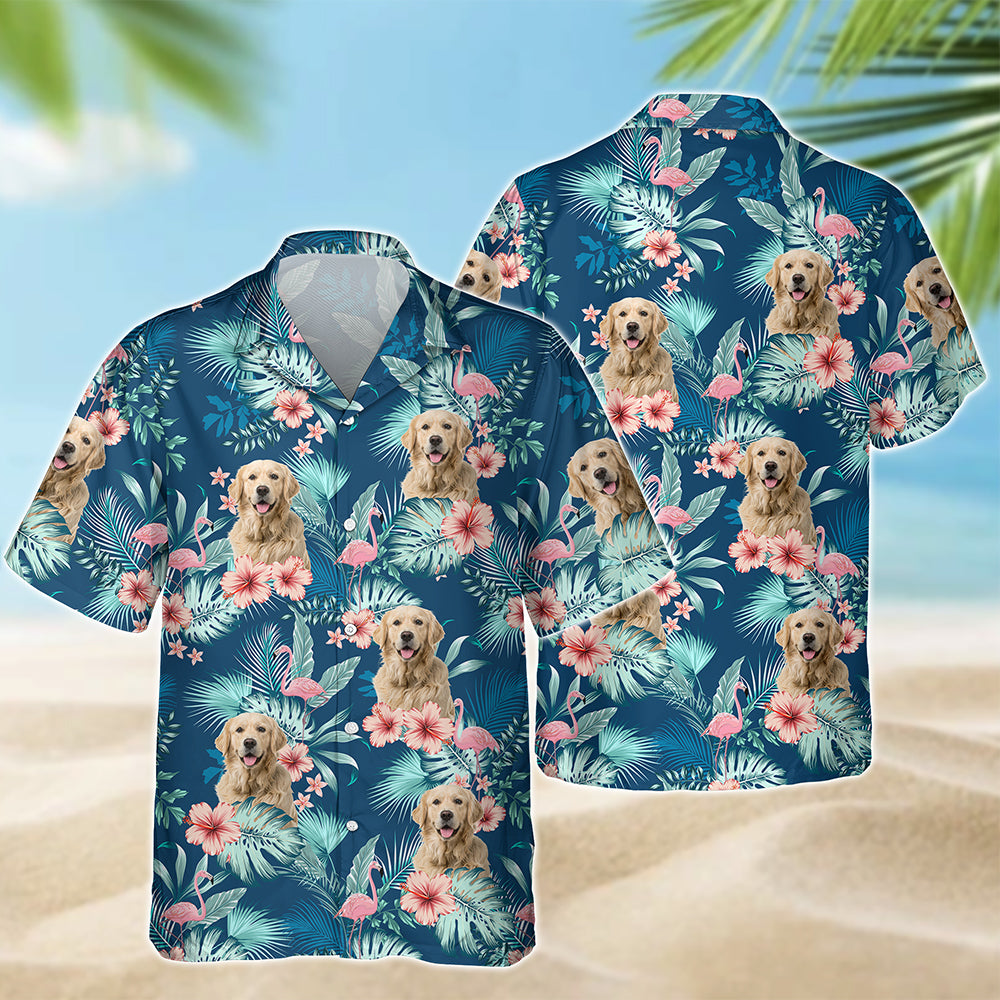 Custom Dog Photo Tropical Vacation Aloha Hawaii Shirt Gift For Dog Lovers HO82 894310