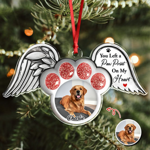 Custom Photo Paw In Heaven Dog Cat Memorial Acrylic Ornament Christmas HO82 894724