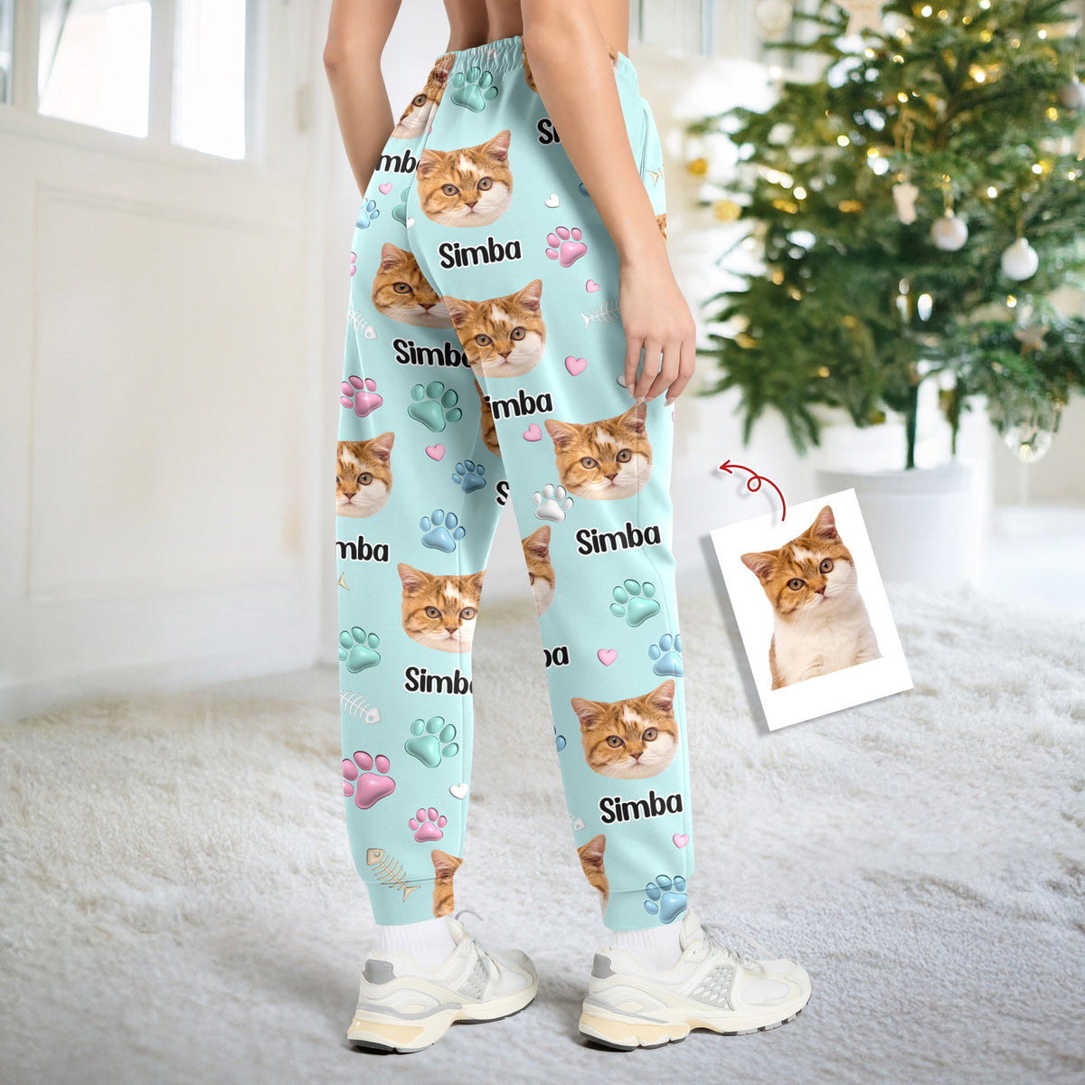 Custom Cat Face Personalized Sweatpants Gift For Cat Lovers HA75 898132