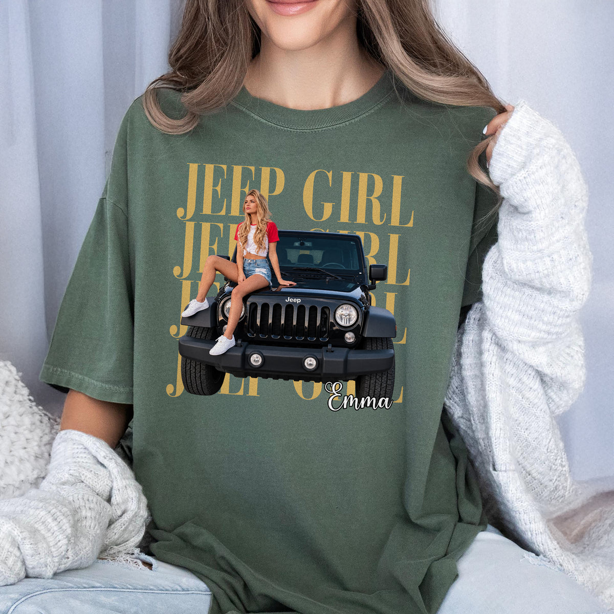 Custom Photo Jeep Hair Don't Care Comfort Shirt For For Jeep Girl, Car Lover TH10 170693