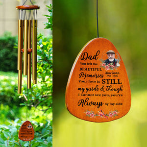 Custom Photo Dad Mom Left Me Beautiful Memories Personalized Wind Chimes Memorial Gift CH07 895278