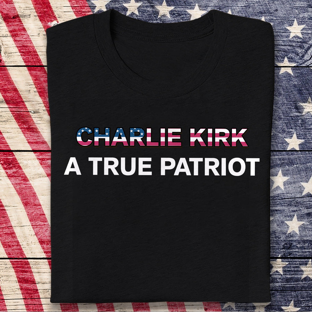 RIP Charlie Kirk - A True Patriot Faith & Freedom Dark Shirt LM32 65431