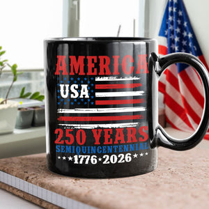 America 250 Years Semiquincentennial Black Mug TH10 894669