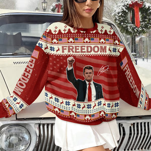 Freedom Charlie Kirk Ugly Sweater, Charlie Kirk Christmas All-Over-Printed Sweatshirt TH10 896341