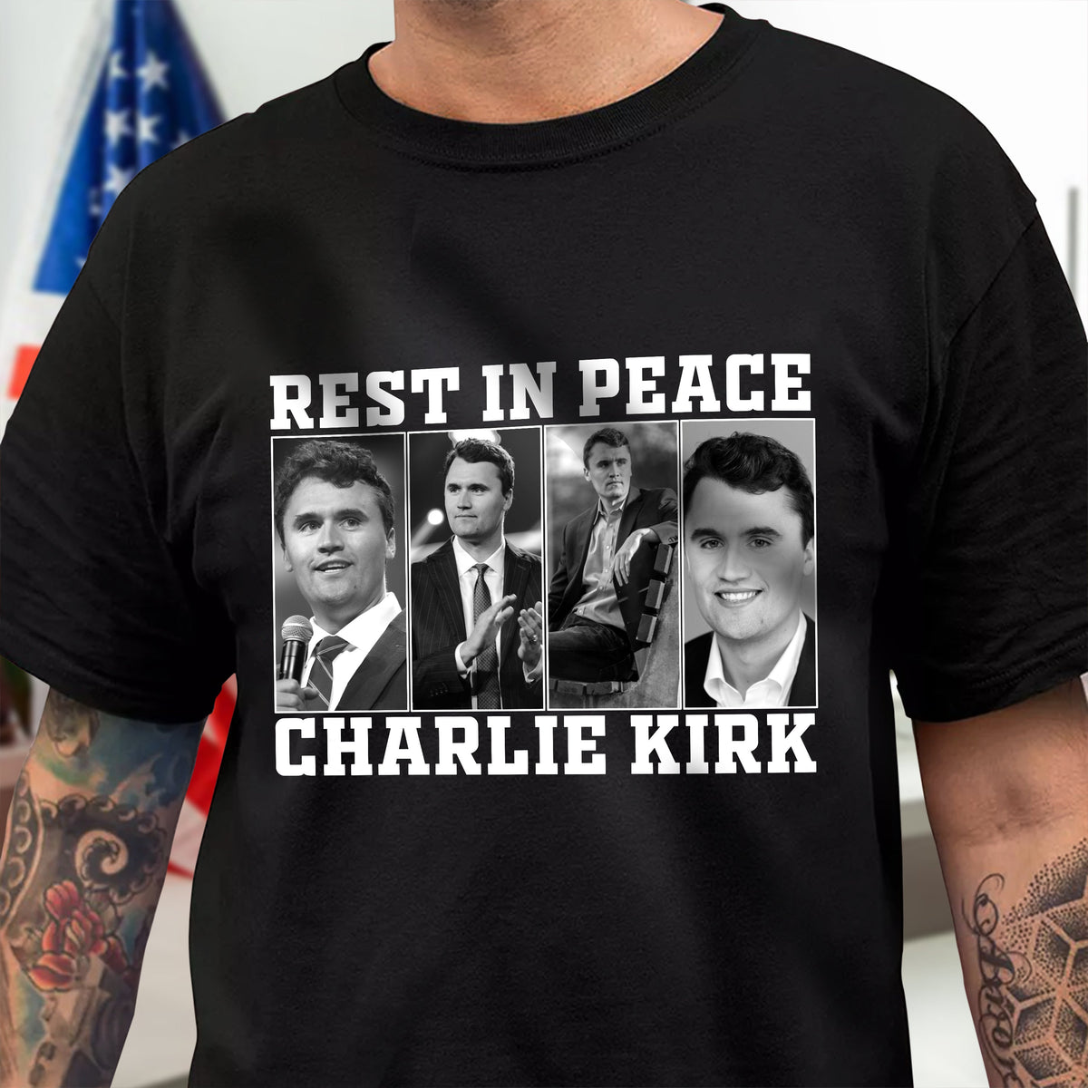 Rest In Peace For Charlie Kirk Memorial Dark Shirt HO82 65732