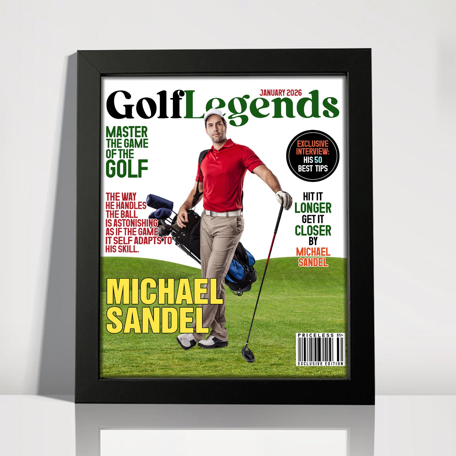 Custom Photo Golf Legends Magazine Picture Frame For Golf Lover TH10 898619