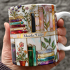 Custom Name Floral Book Stained-Glass Style Mug Personalized Gift For Book Lovers TH10 898765