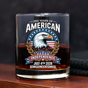 American 250 Years Independence Eagle - July 4th 2026 Whiskey Glass LM32 895253