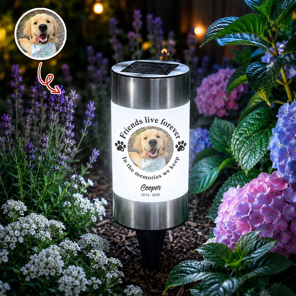 Custom Photo You Would Have Lived Forever - Memorial Personalized Solar Garden Light HA75 921754