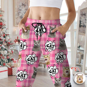 Custom Photo I'm A Cat Person Personalized Sweatpants Gift For Cat Lovers HO82 894392