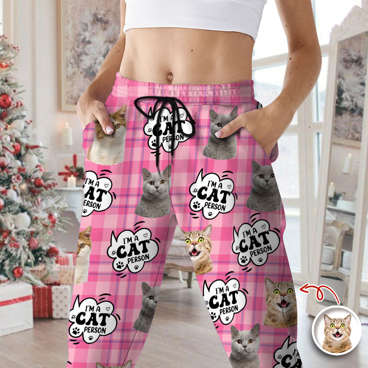 Custom Photo I'm A Cat Person Personalized Sweatpants Gift For Cat Lovers HO82 894392