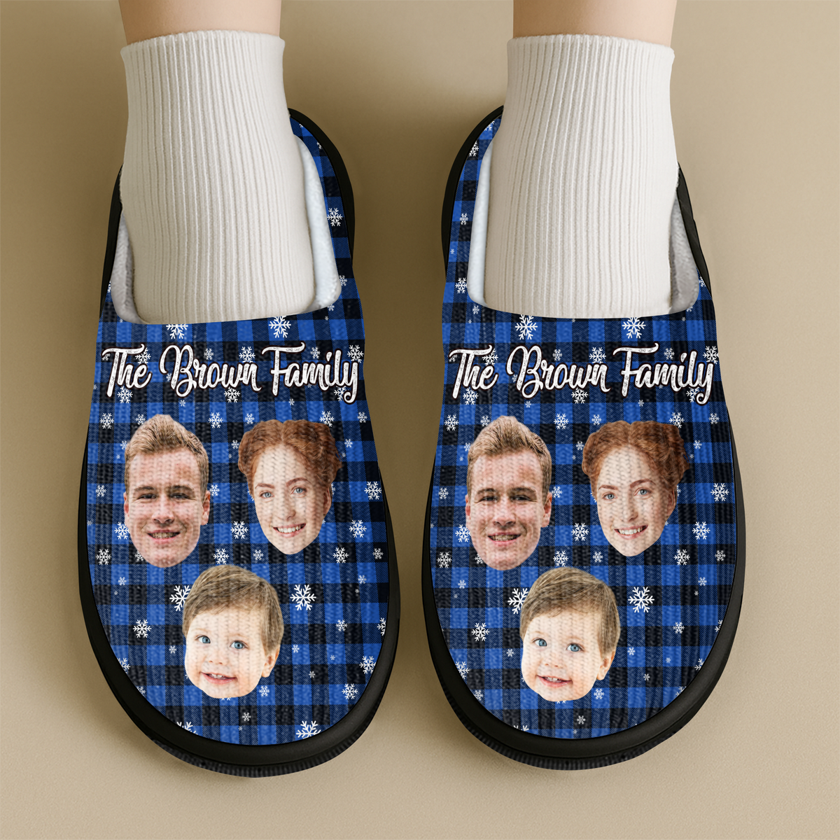Custom Family Funny Faces Family Together Slippers HA75 898040