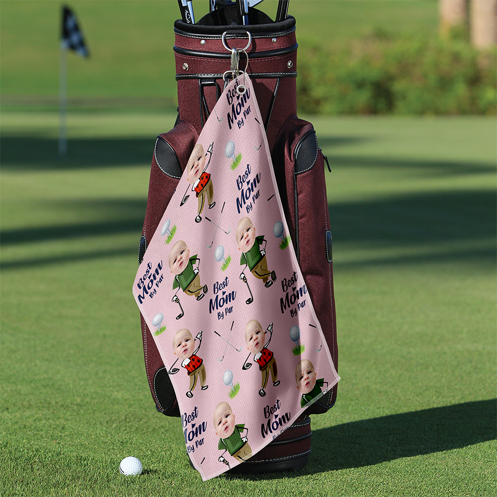 Custom Kid Face Best Dad By Par Golf Towel LM32 893645