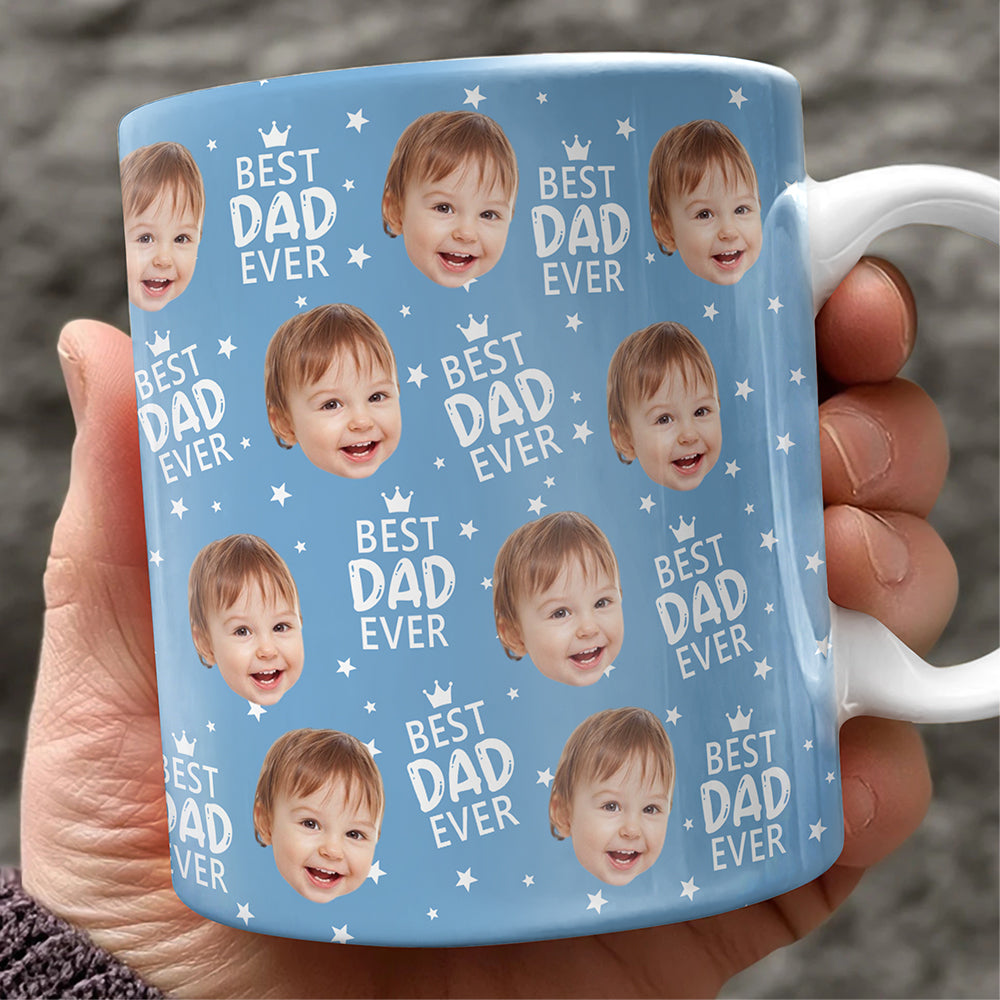 Custom Face Best Dad Ever Print Full Mug Father's Day Gift CH07 911556