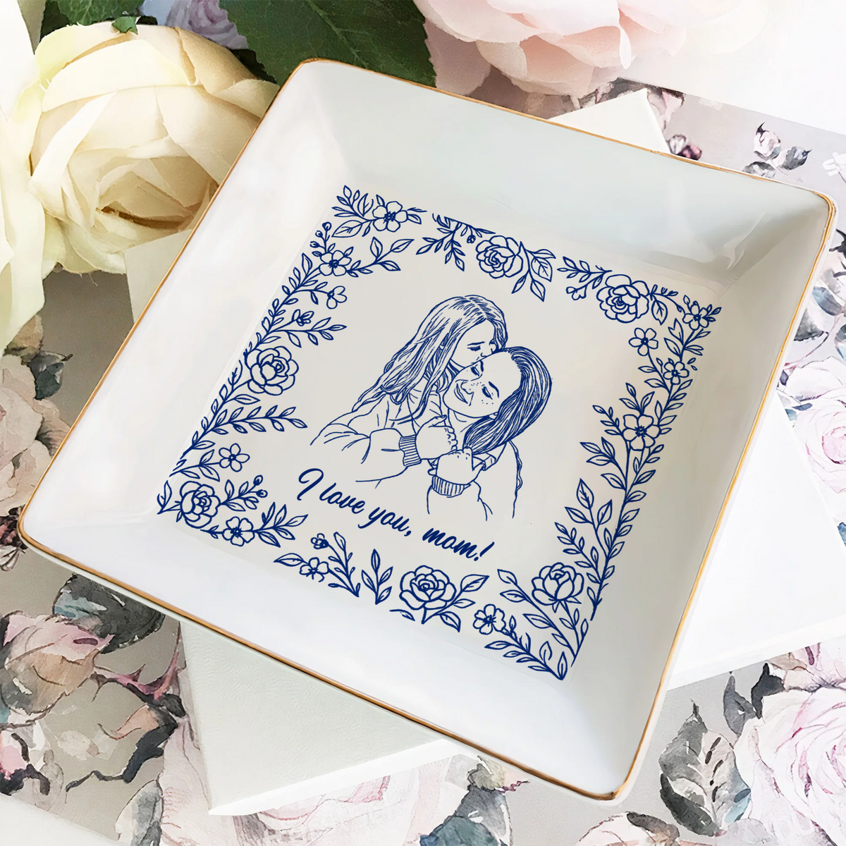 Custom Photo Mom Nana Jewelry Dish Gift For Mother’s Day HO82 901546