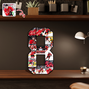 The Photo Collage And Wood Frame For Seniors And Birthdays For Hockey Lover TH10 896517