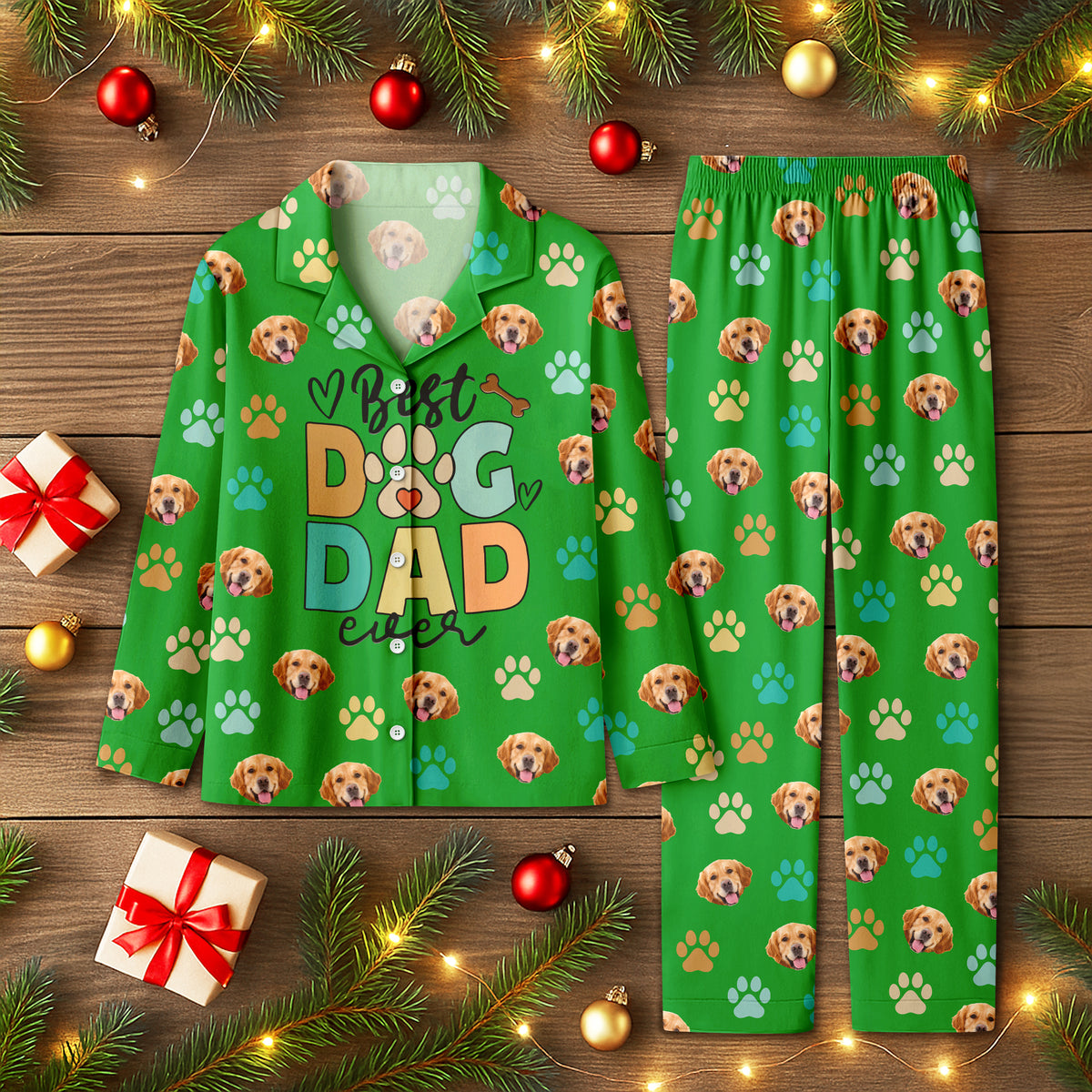 Custom Photo Best Dog Mom Ever - Personalized Pajamas Gift For Dog Lovers CH07 899048