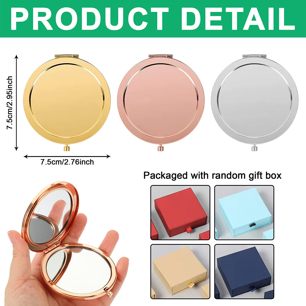 Custom Name Bridesmaids Flower Engraved Pocket Makeup Mirror LM32 893891