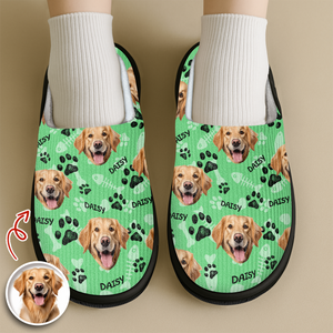 Custom Photo Dog Faces Slippers, Unique Funny Gift HA75 897118