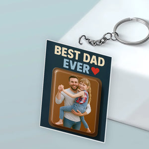 Custom Photo Dad And Kid Action Figure Acrylic Keychain Gift For Father's Day HO82 894002