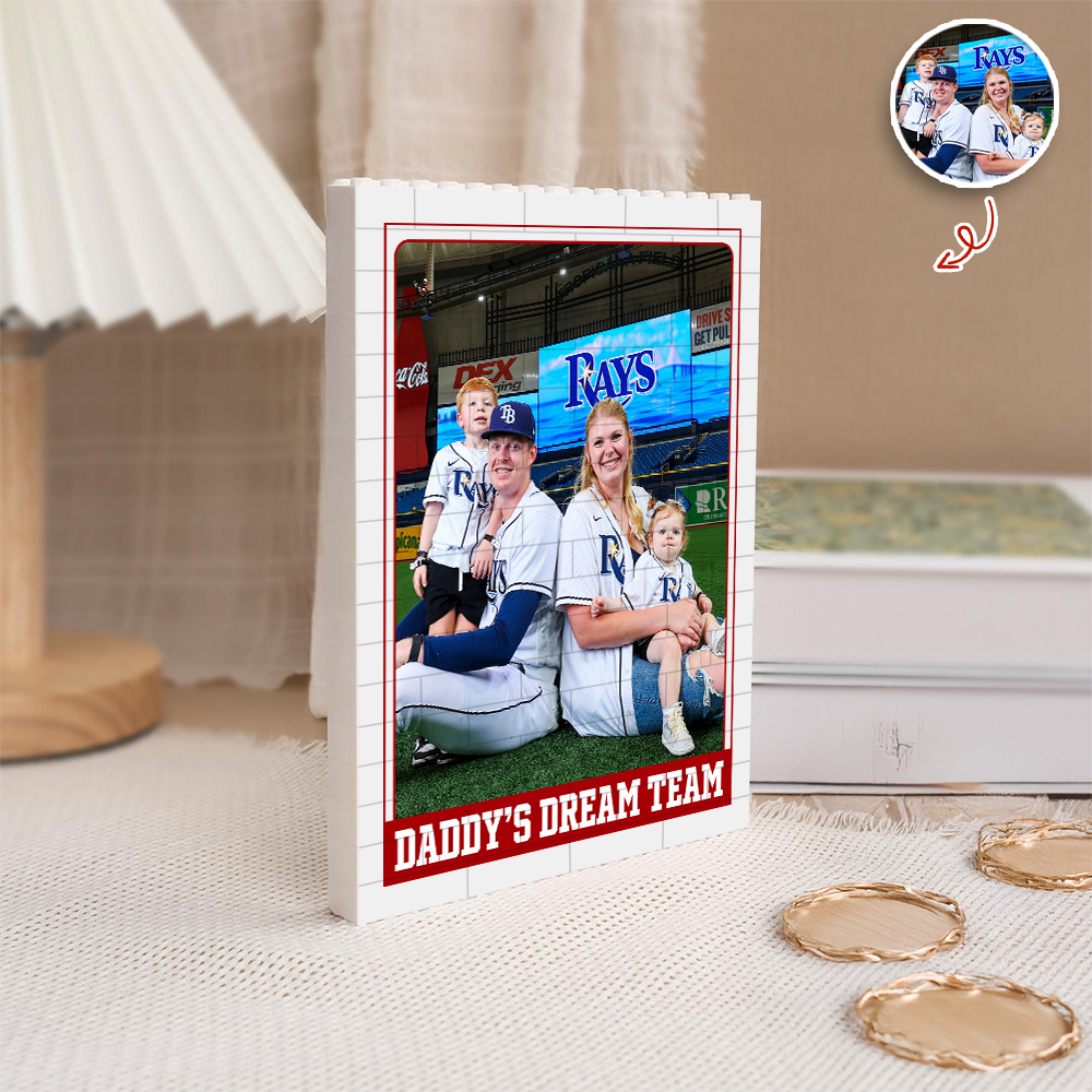 Custom Family Photo Dream Team Building Brick Block TH10 170013
