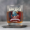 250 Years of America Eagle Independence Day Patriotic Whiskey Glass LM32 895261