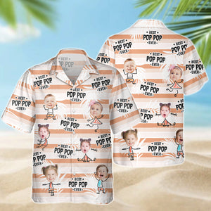 Custom Photo Best Dad Grandpa Ever - Personalized  Hawaiian Shirt LM32 893623